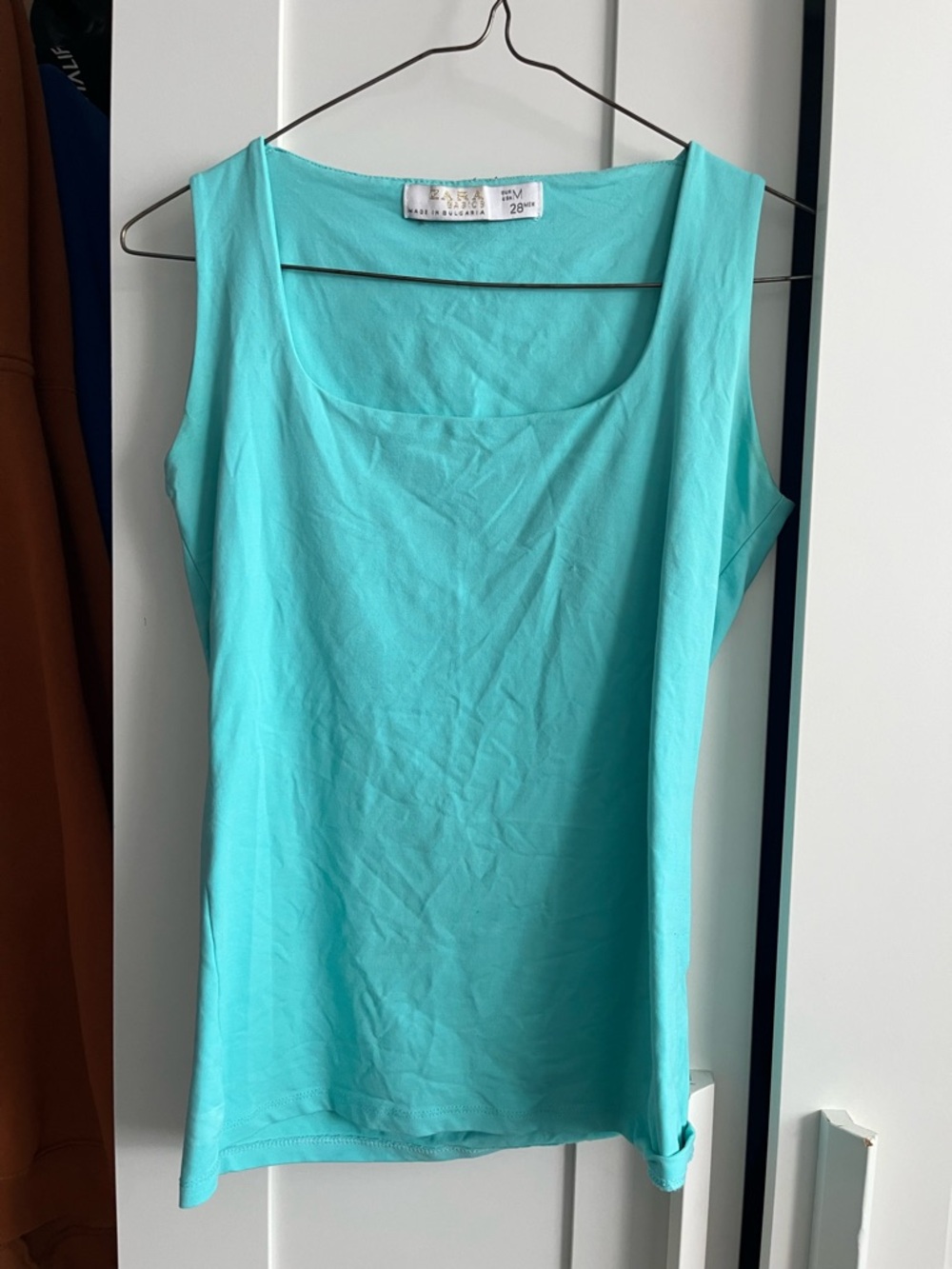 Zara Aqua Scoop Neck Tank Top
